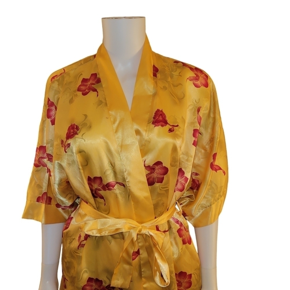 Contessa di Roma Robe Yellow Floral M - Picture 3 of 3